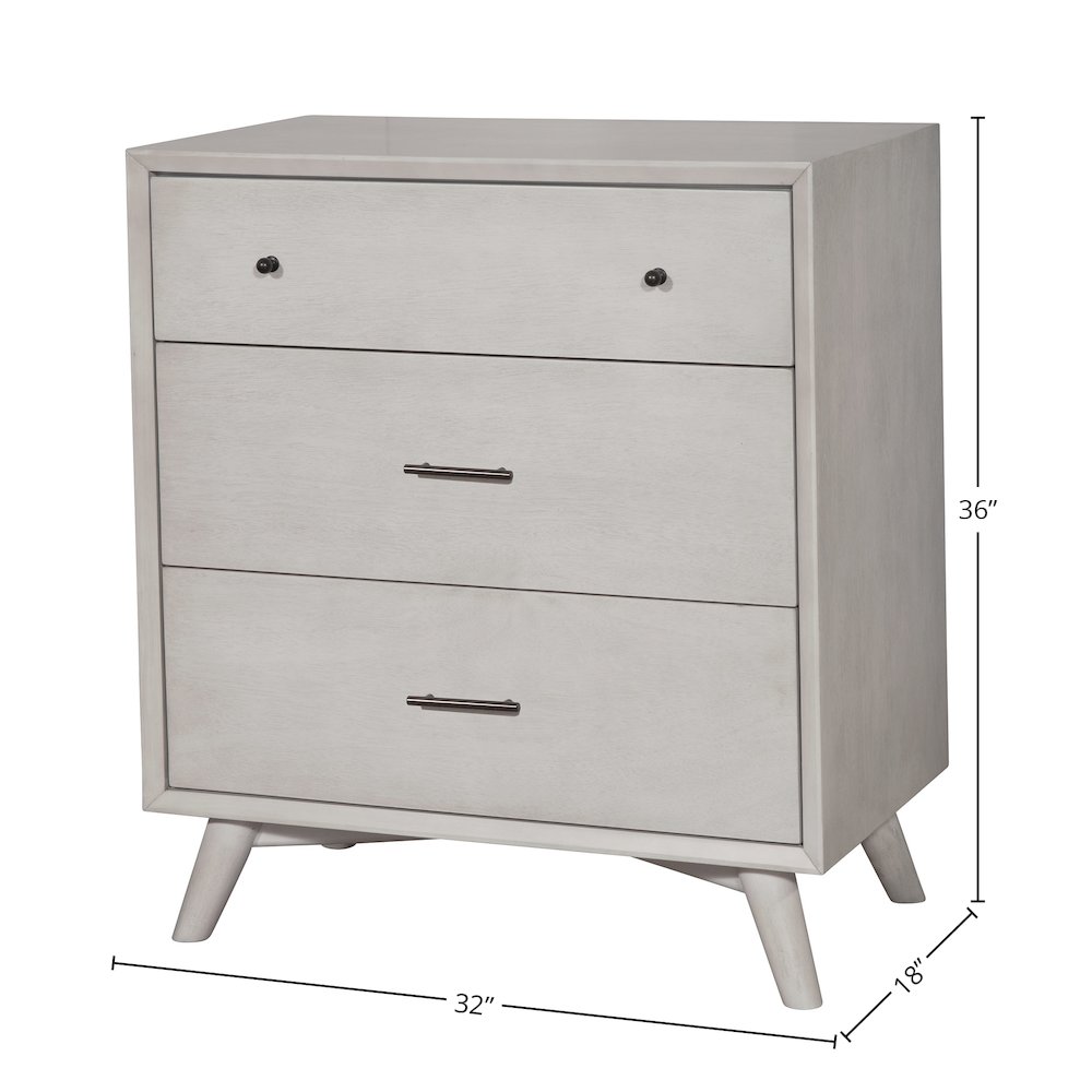 Flynn Mid Century Modern 3 Drawer Small Chest