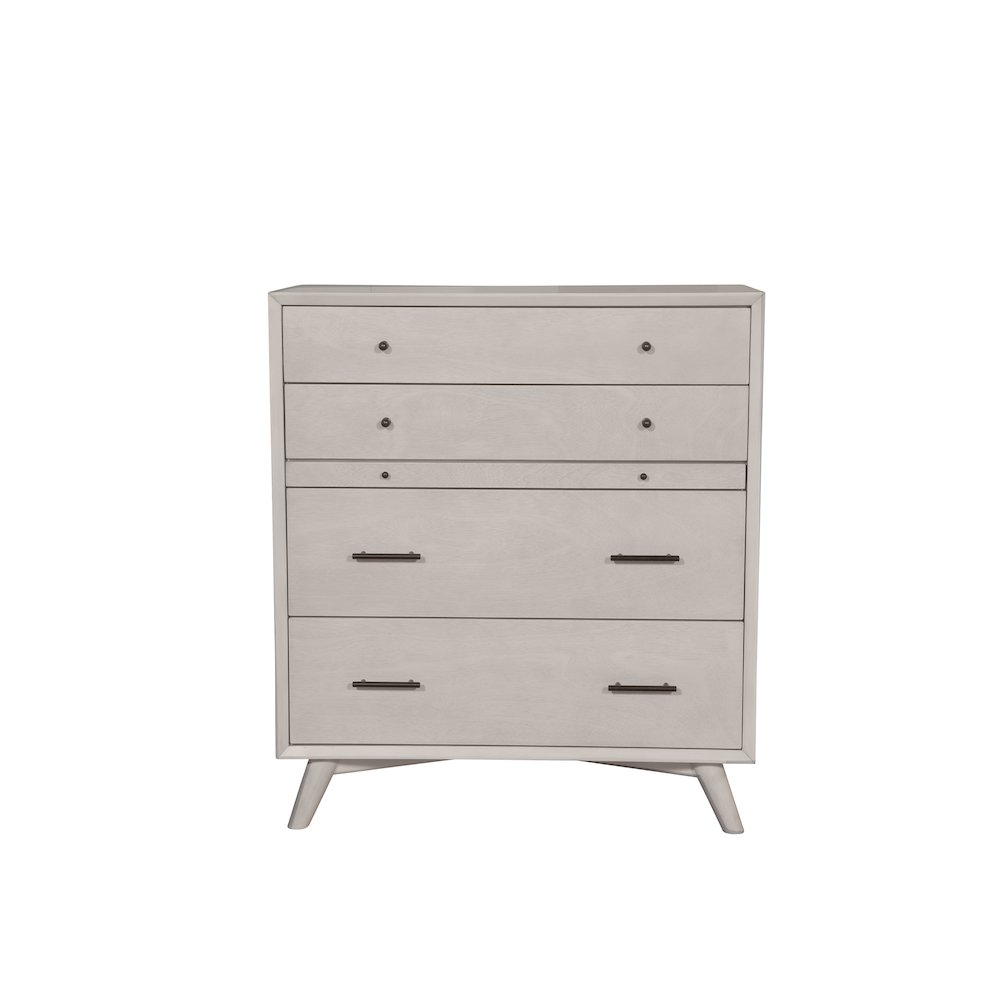 Flynn Mid Century Modern 4 Drawer Multifunction Chest w/Pull Out Tray