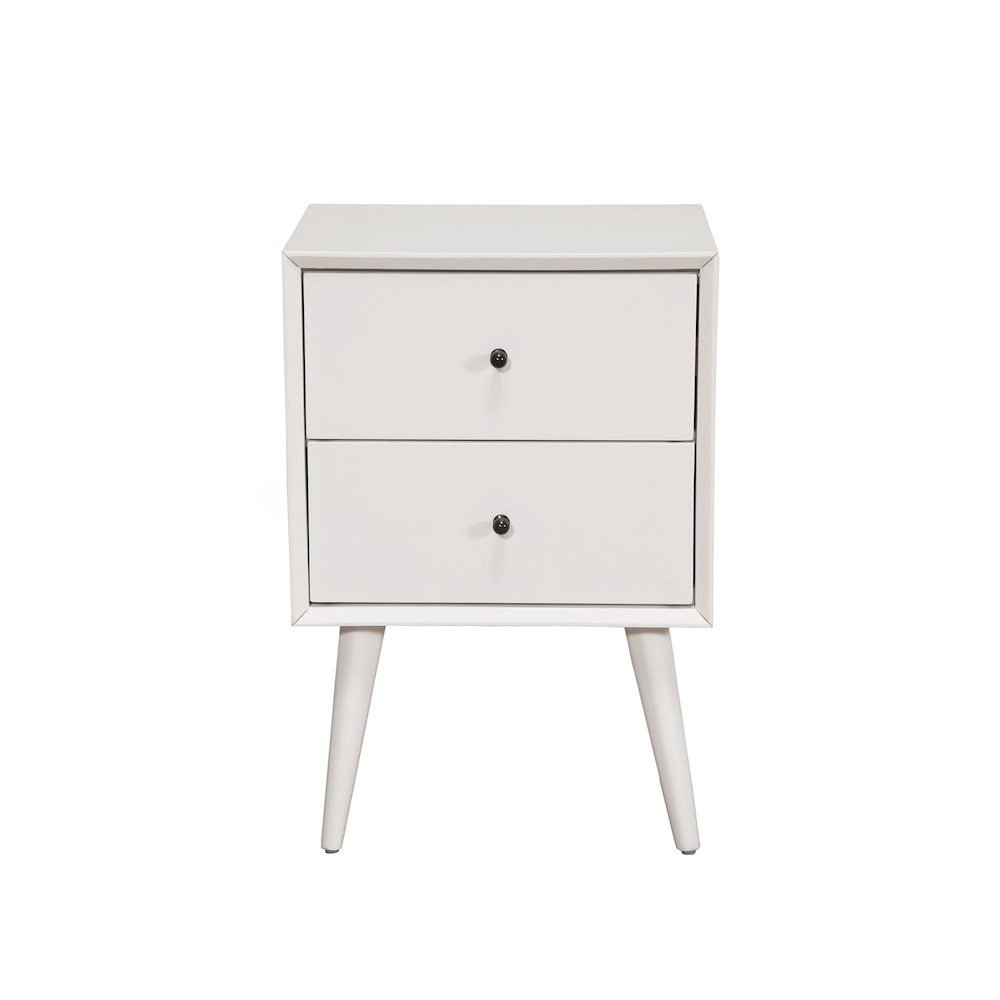 Flynn Mid Century Modern 2 Drawer Nightstand