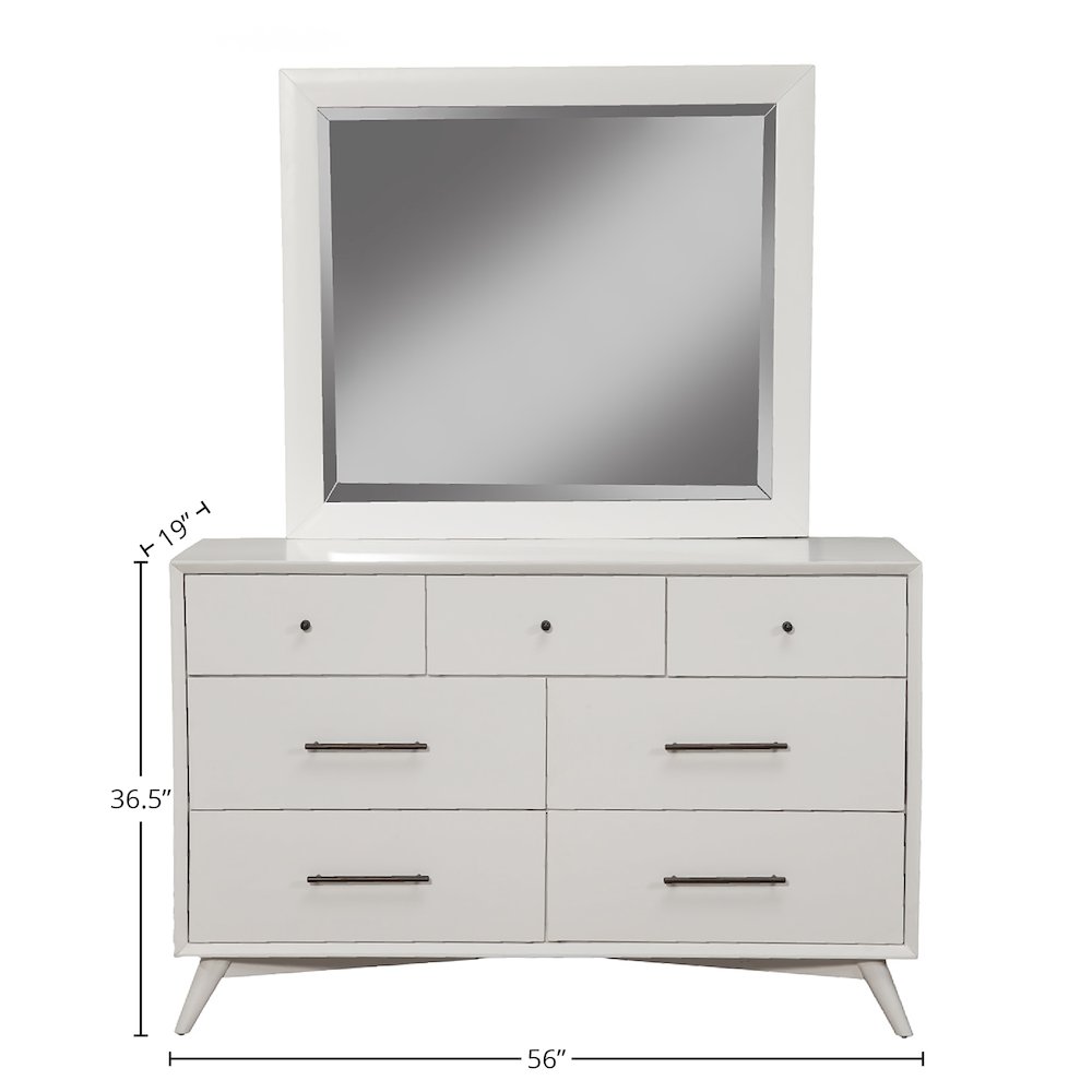 Flynn Mid Century Modern 7 Drawer Dresser