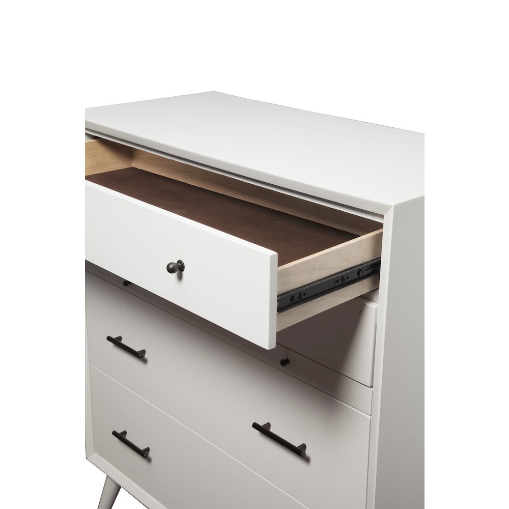 Flynn Mid Century Modern 4 Drawer Multifunction Chest w/Pull Out Tray
