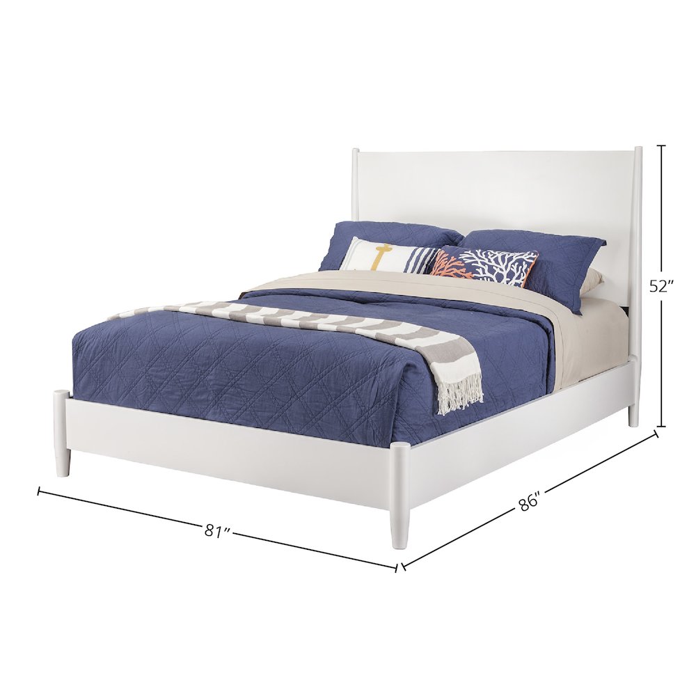 Flynn Mid Century Modern Standard King Panel Bed
