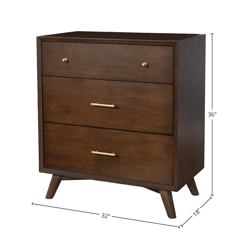 Flynn Mid Century Modern 3 Drawer Small Chest