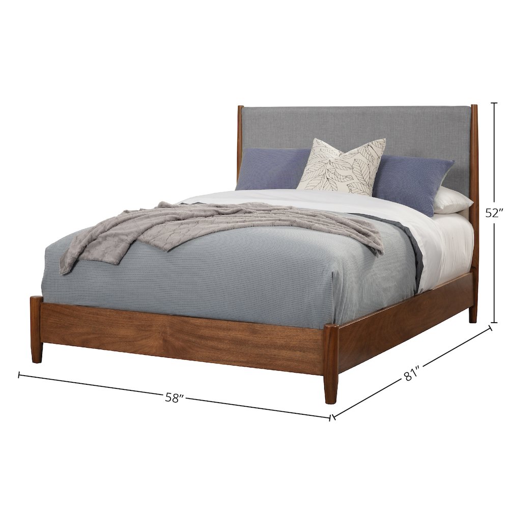 Flynn Mid Century Modern Two Tone Full Size Panel Bed