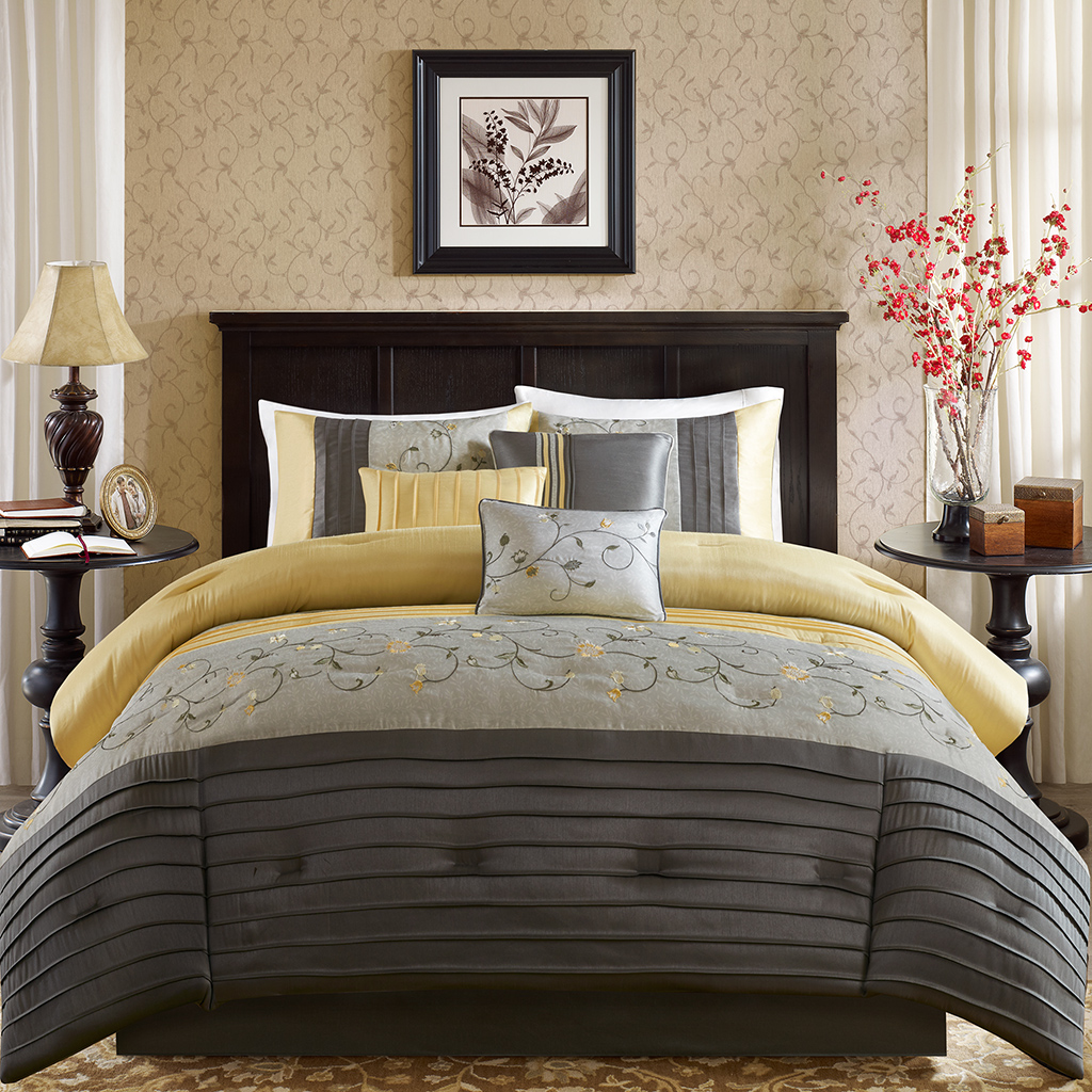 Serene Embroidered 7 Piece Comforter Set