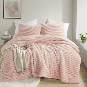 Avril Fluffy Ribbed Plush Comforter Set from Intelligent Design in  Pink. Avril Fluffy Ribbed Plush Comforter Set from Intelligent Design in  Pink. Avril Fluffy Ribbed Plush Comforter Set from Intelligent Design in  Pink. Avril Fluffy Ribbed Plush Comforter Set from Intelligent Design in  Pink. Avril Fluffy Ribbed Plush Comforter Set from Intelligent Design in  Pink.