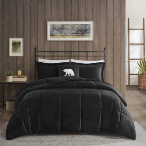 Alton Plush to Sherpa Down Alternative Comforter Set from Woolrich in  Black/Black. Alton Plush to Sherpa Down Alternative Comforter Set from Woolrich in  Black/Black. Alton Plush to Sherpa Down Alternative Comforter Set from Woolrich in  Black/Black. Alton Plush to Sherpa Down Alternative Comforter Set from Woolrich in  Black/Black. Alton Plush to Sherpa Down Alternative Comforter Set from Woolrich in  Black/Black.