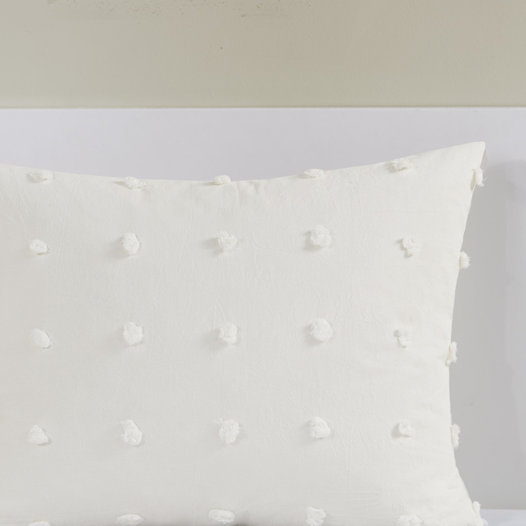 Brooklyn Cotton Jacquard Comforter Set with Euro Shams and Throw Pillows