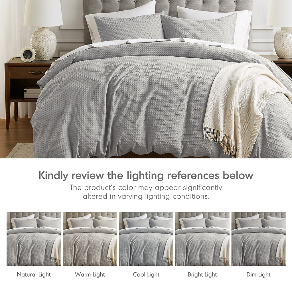 Mina Weave Textured Duvet Cover Set