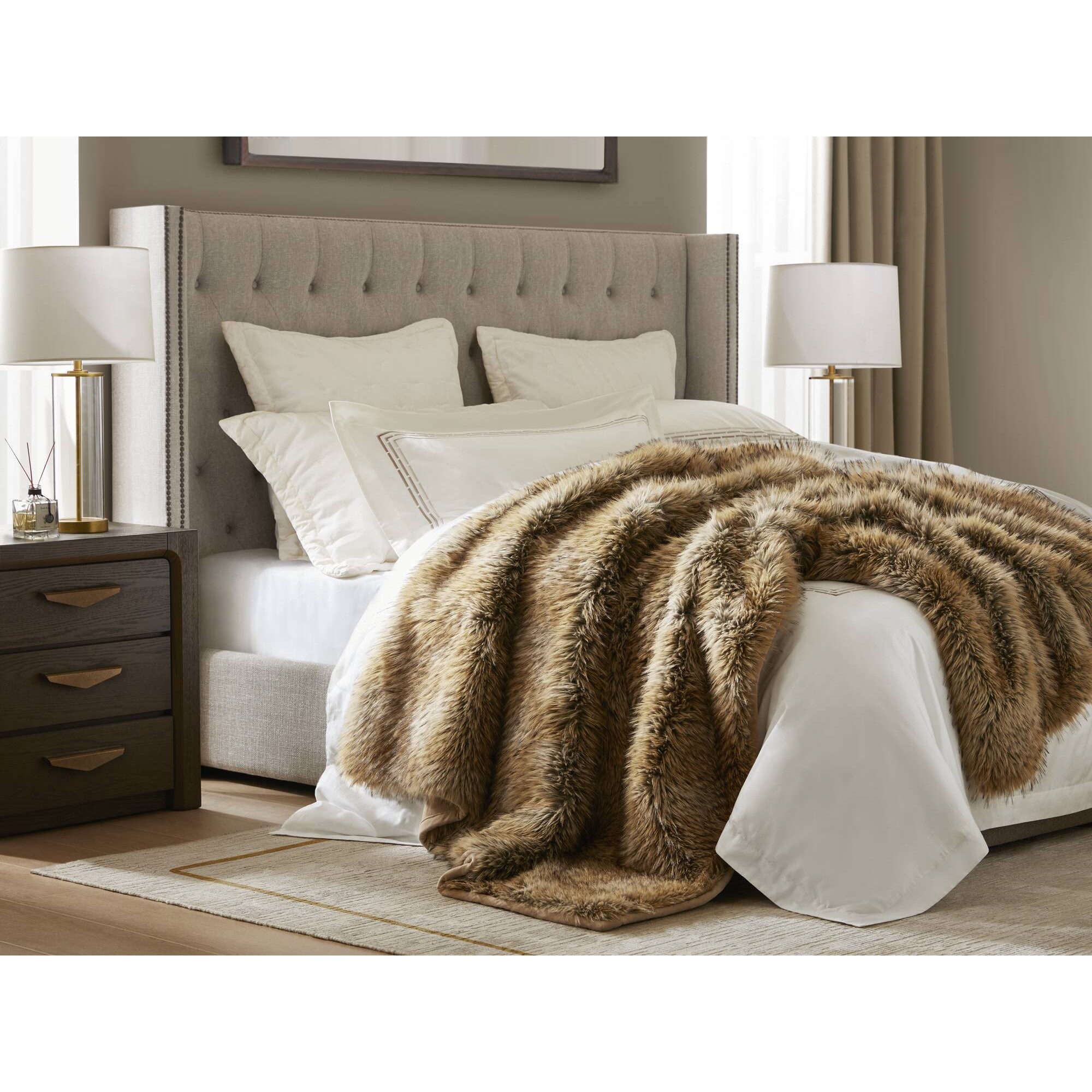 Botswana Animal Print Faux Fur Throw Blanket