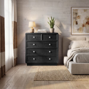 Deco 5 Drawer Dresser from Chapel Hill in  Black Satin. Deco 5 Drawer Dresser from Chapel Hill in  Black Satin. Deco 5 Drawer Dresser from Chapel Hill in  Black Satin. Deco 5 Drawer Dresser from Chapel Hill in  Black Satin. Deco 5 Drawer Dresser from Chapel Hill in  Black Satin.