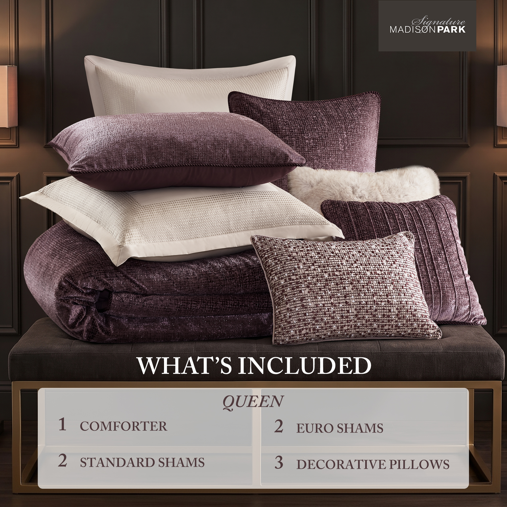 Sterling Embroidery Oversized Duvet Style Comforter Set