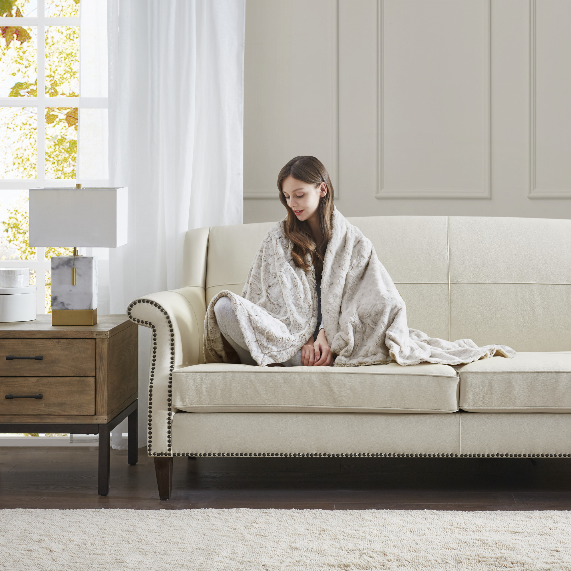 Zuri Faux Fur Throw