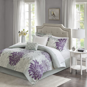 Maible Comforter Set with Cotton Bed Sheets from Madison Park Essentials in  Purple. Maible Comforter Set with Cotton Bed Sheets from Madison Park Essentials in  Purple. Maible Comforter Set with Cotton Bed Sheets from Madison Park Essentials in  Purple. Maible Comforter Set with Cotton Bed Sheets from Madison Park Essentials in  Purple. Maible Comforter Set with Cotton Bed Sheets from Madison Park Essentials in  Purple.