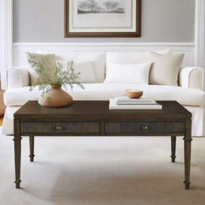 Kenna Fluted 2-drawer Coffee Table from Martha Stewart in  Brown. Kenna Fluted 2-drawer Coffee Table from Martha Stewart in  Brown. Kenna Fluted 2-drawer Coffee Table from Martha Stewart in  Brown. Kenna Fluted 2-drawer Coffee Table from Martha Stewart in  Brown. Kenna Fluted 2-drawer Coffee Table from Martha Stewart in  Brown.