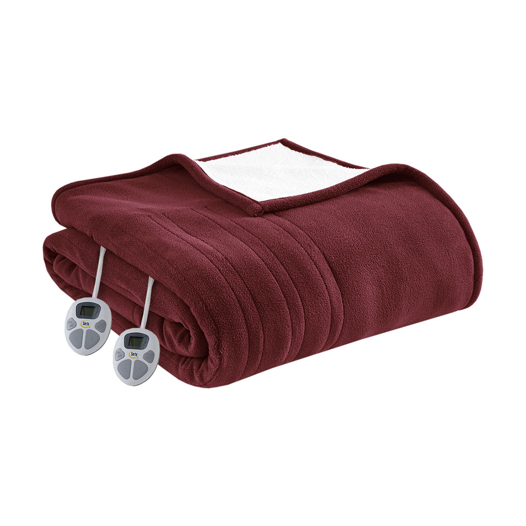 Fleece to Sherpa Heated Blanket