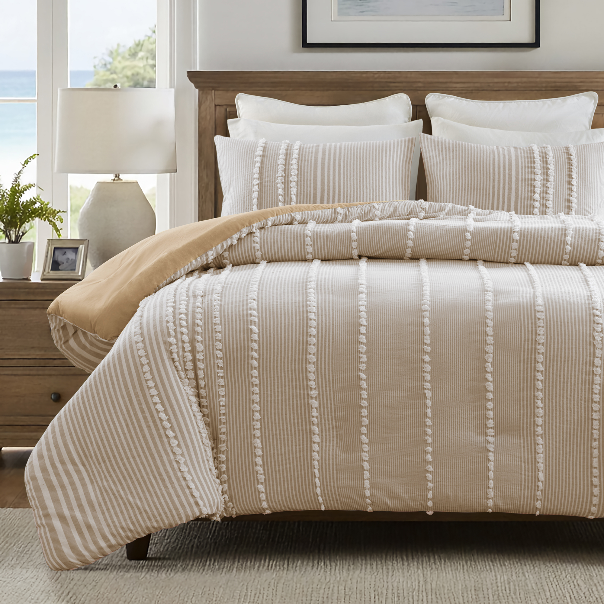 Anslee 3 Piece Cotton Yarn Dyed Duvet Cover Set