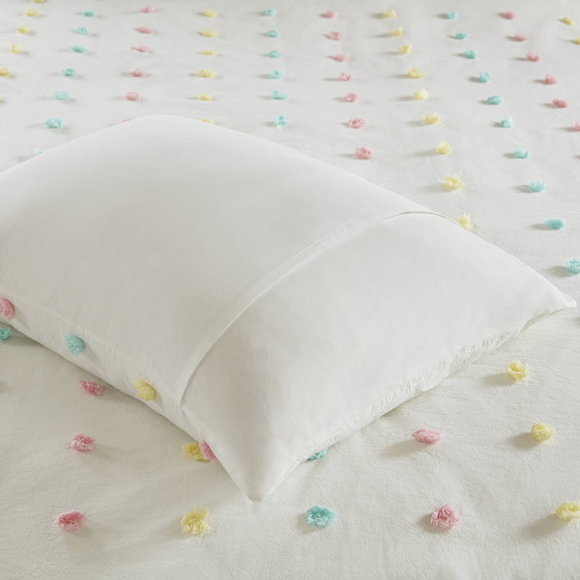 Callie Cotton Jacquard Pom Pom Comforter Set