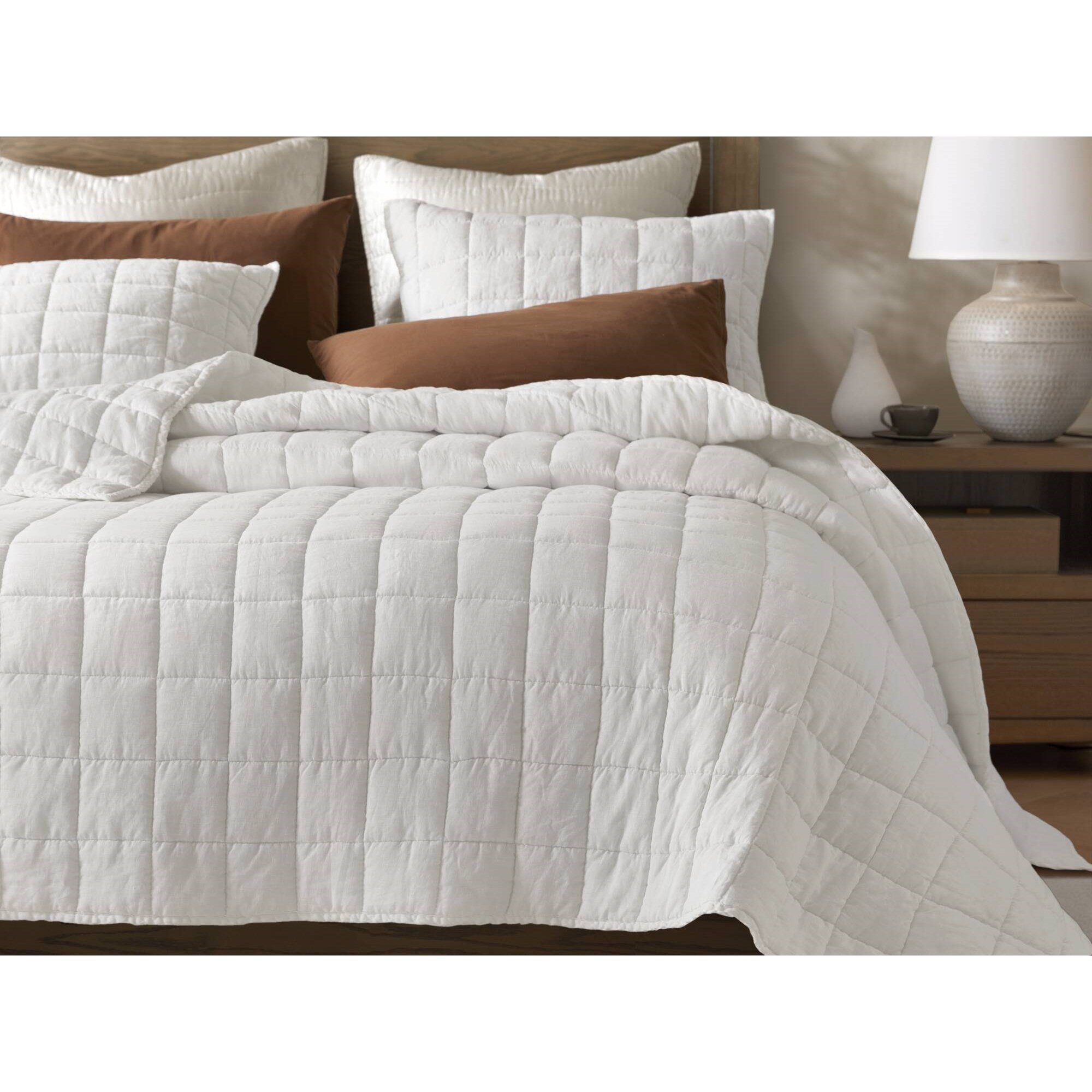 French Flax Linen Garment Washed Quilt Set