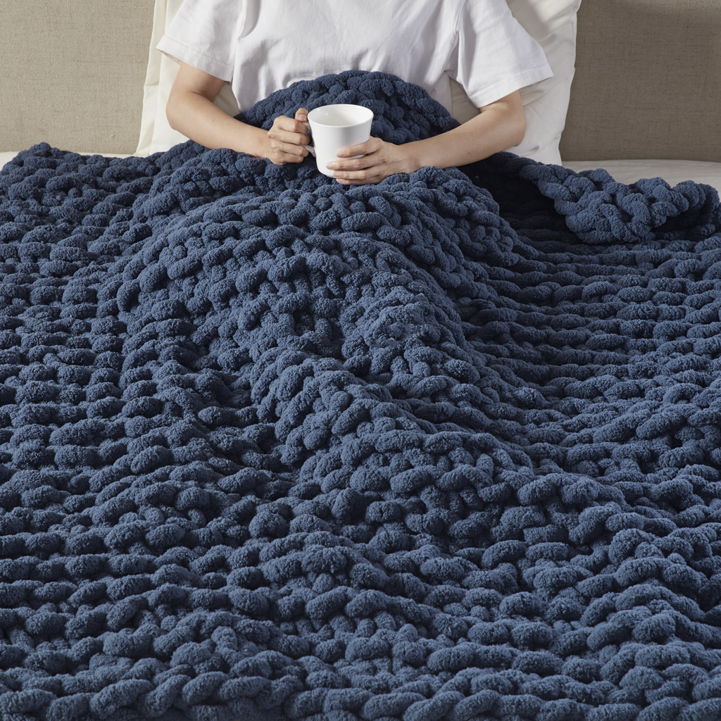 Chenille Chunky Knit Throw