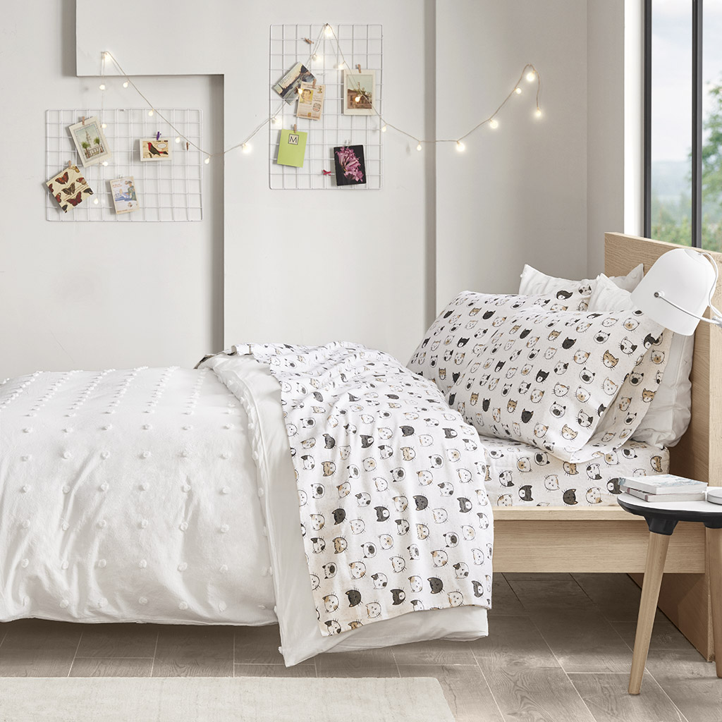 Cozy Soft Cotton Flannel Printed Sheet Set