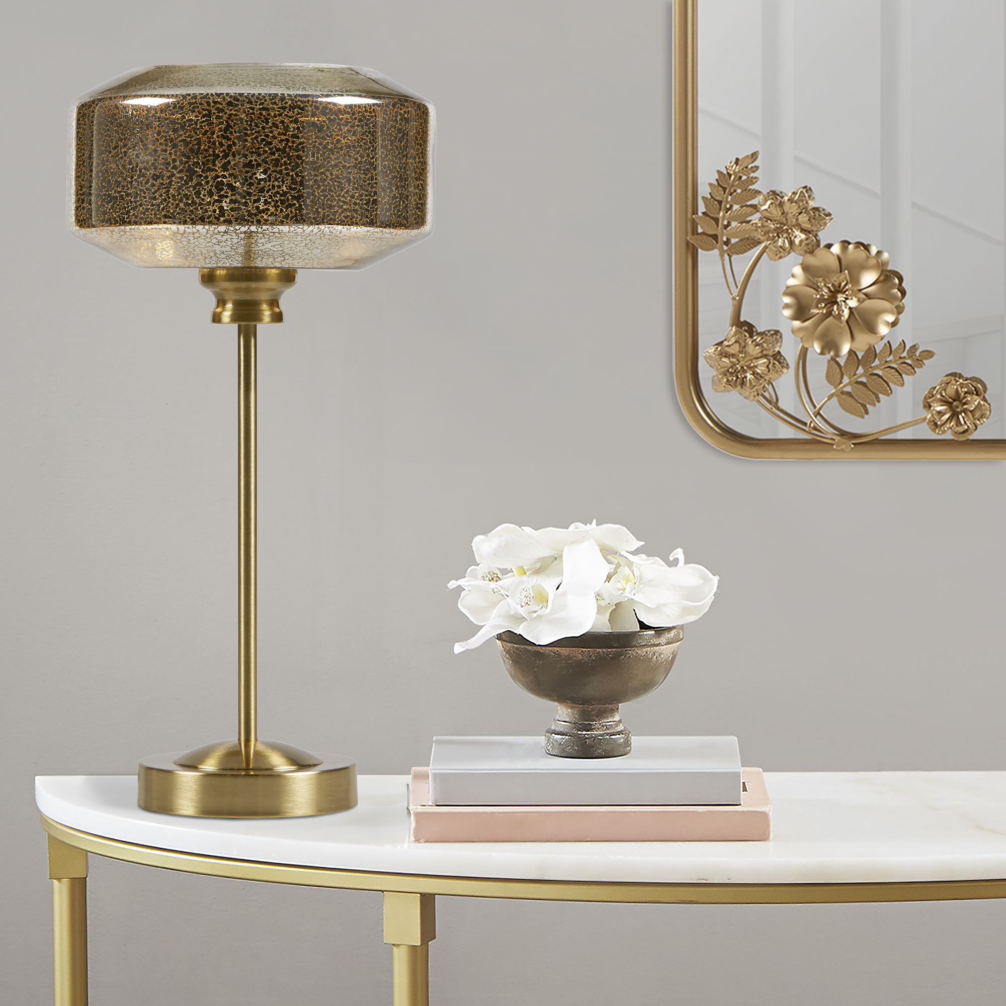 Lumivive 17″ Mercury Glass Table Lamp