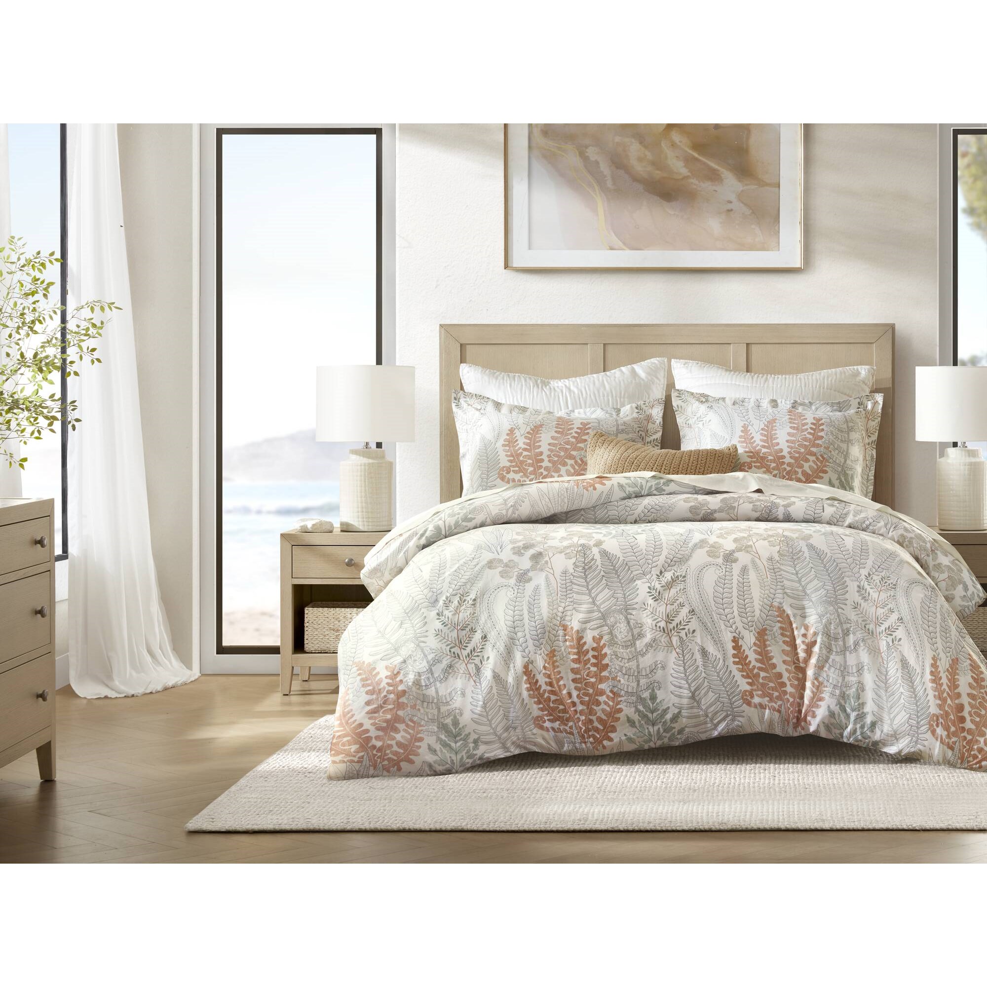 Botanical 100% Cotton Sateen Duvet Cover Set