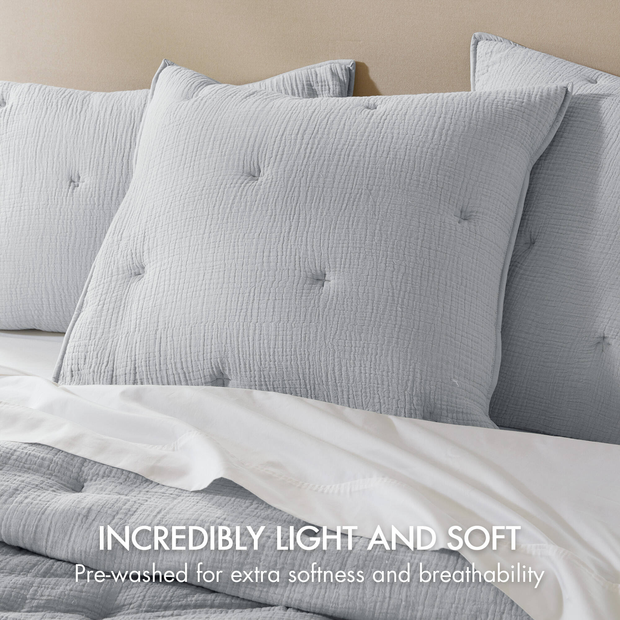 Breeze cotton gauze embroidered Euro Sham