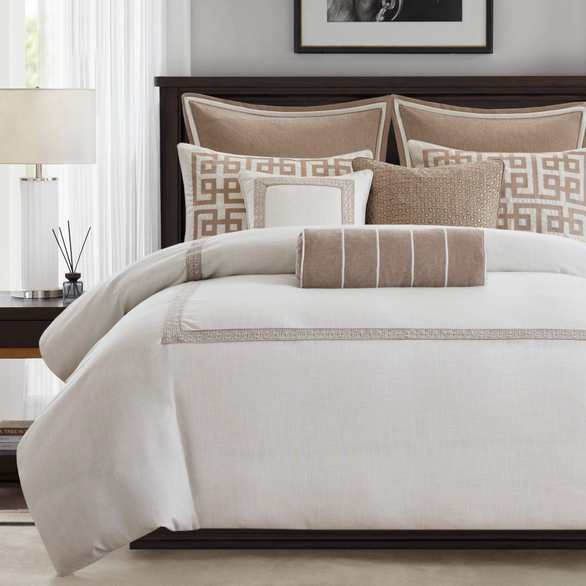 Jarvis Embroidery Oversized Duvet Style Comforter Set