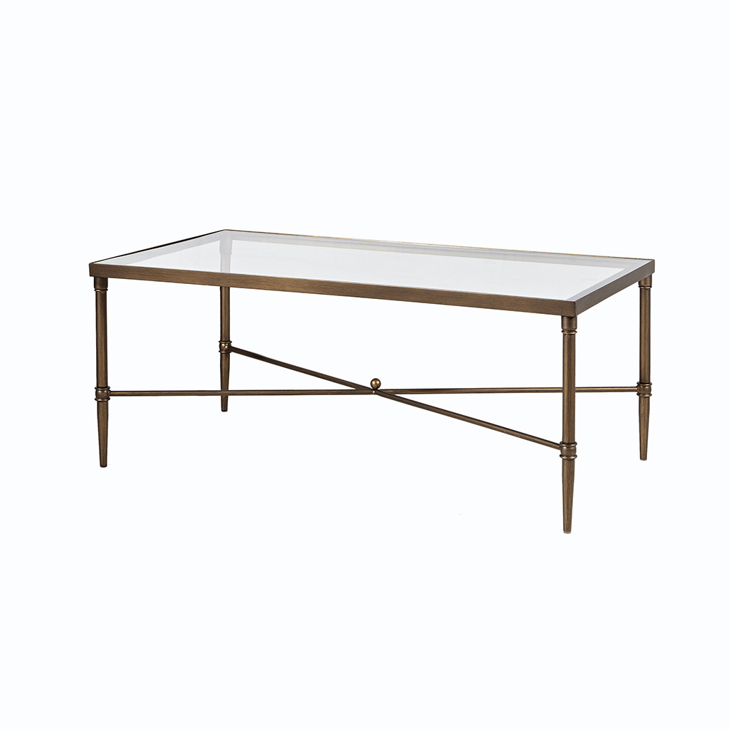 Porter Rectangular Metal & Glass Coffee Table