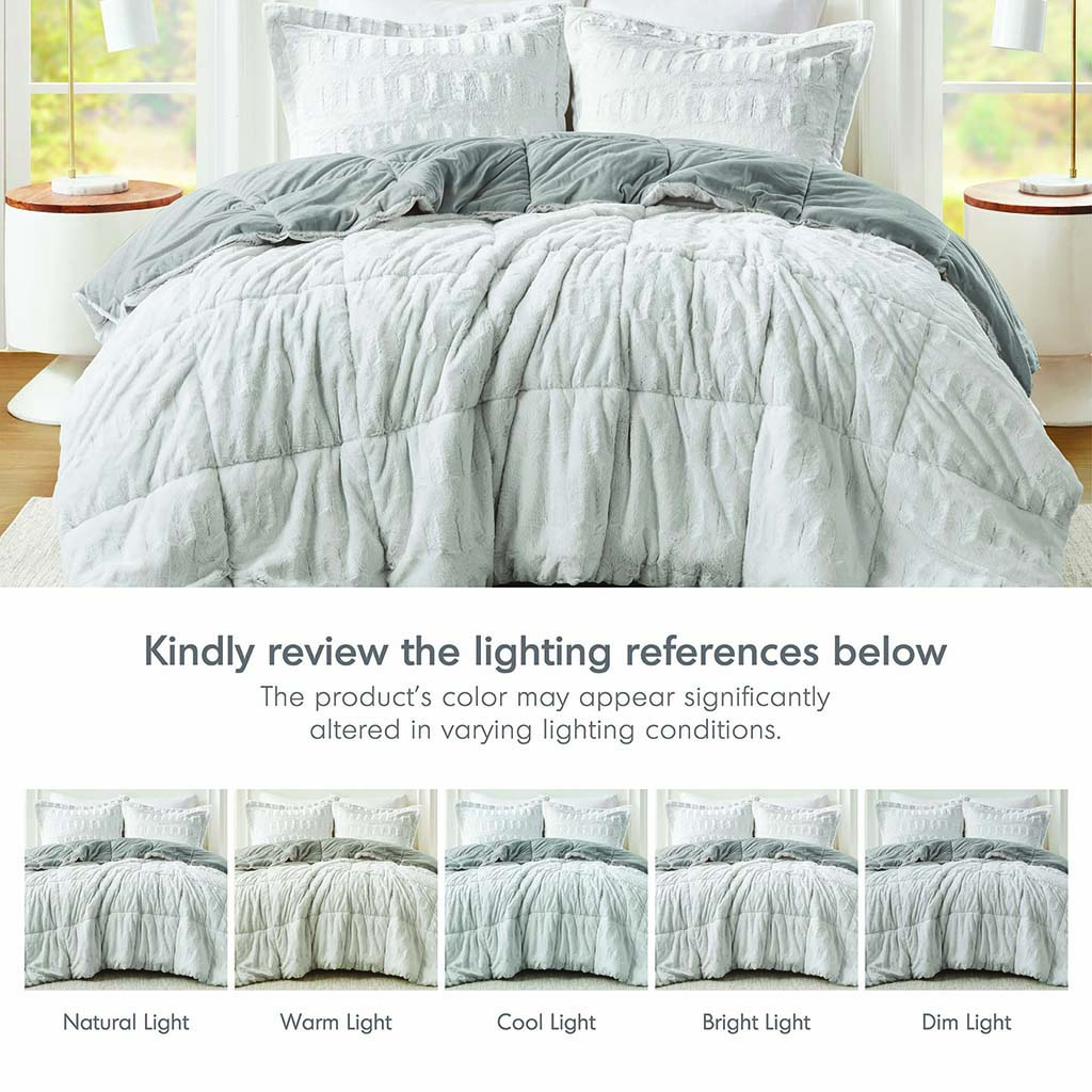 Gia Faux Fur Comforter Mini Set