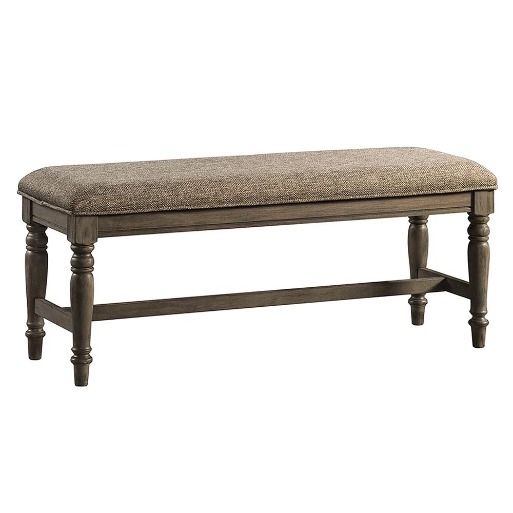 46″ Backless Bench w/Cushion in Roasted Oak