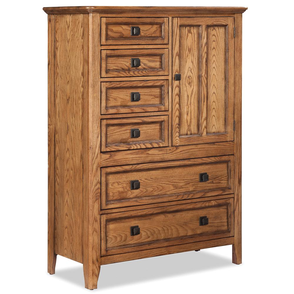 Chest 6 Drawers 1 Door in Brushed Ash