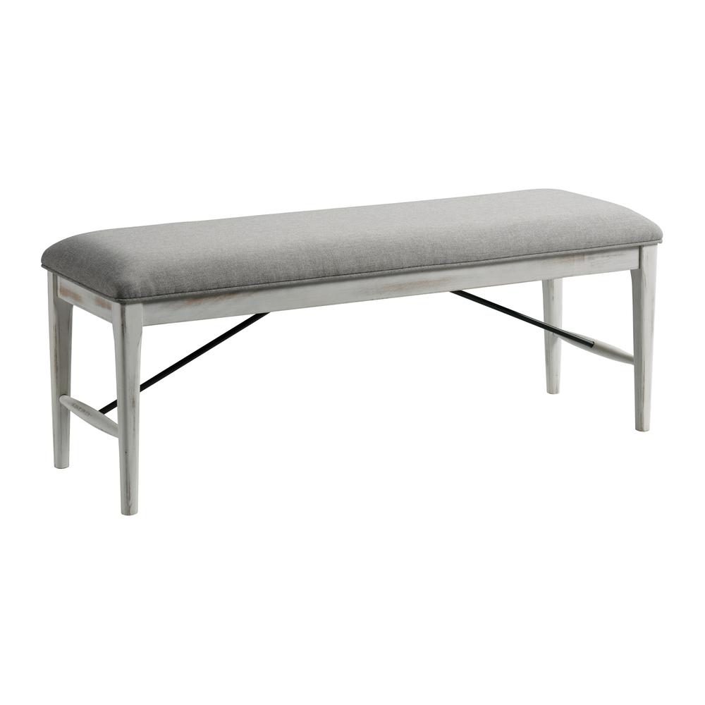 50″ Backless Bench in Weathered White