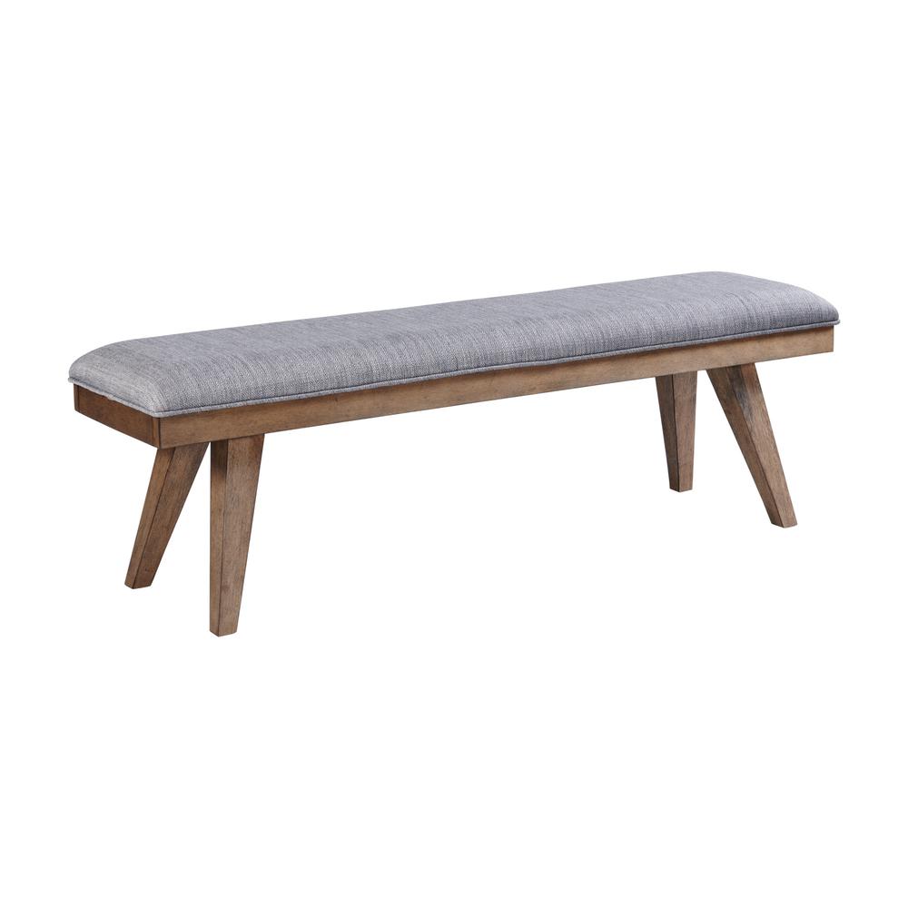 63″ Bench w/Cushion in Weathered Chestnut