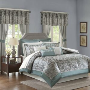 Brystol 24 Piece Room in a Bag from Madison Park Essentials in  Teal. Brystol 24 Piece Room in a Bag from Madison Park Essentials in  Teal. Brystol 24 Piece Room in a Bag from Madison Park Essentials in  Teal. Brystol 24 Piece Room in a Bag from Madison Park Essentials in  Teal. Brystol 24 Piece Room in a Bag from Madison Park Essentials in  Teal.