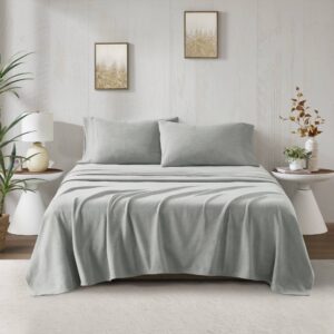 Micro Fleece Sheet Set from True North by Sleep Philosophy in  Grey. Micro Fleece Sheet Set from True North by Sleep Philosophy in  Grey. Micro Fleece Sheet Set from True North by Sleep Philosophy in  Grey. Micro Fleece Sheet Set from True North by Sleep Philosophy in  Grey. Micro Fleece Sheet Set from True North by Sleep Philosophy in  Grey.