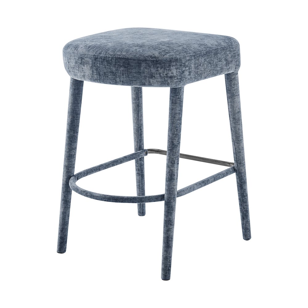 Rylee Chenille Backless Counter Stool