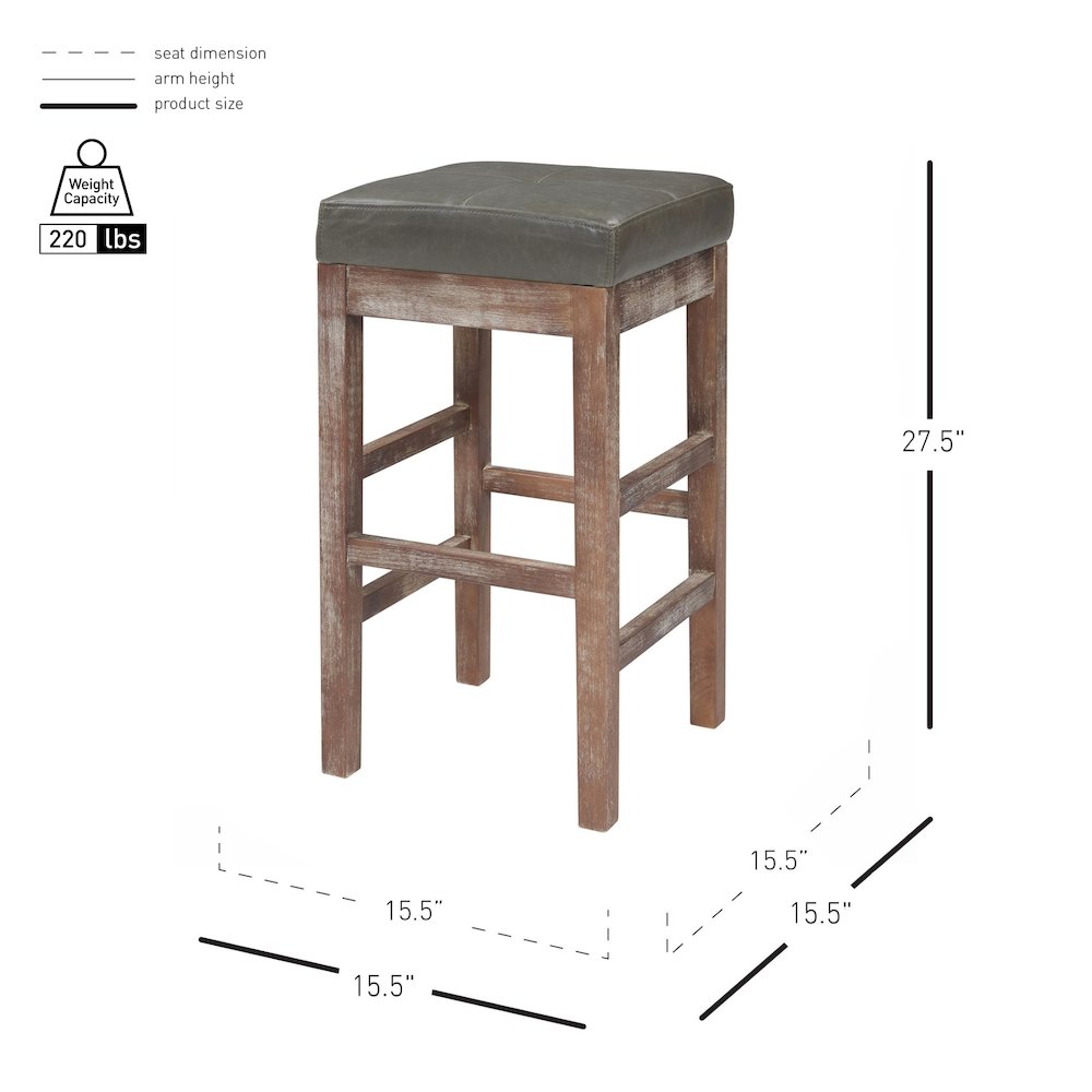 Valencia Bonded Leather Counter Stool