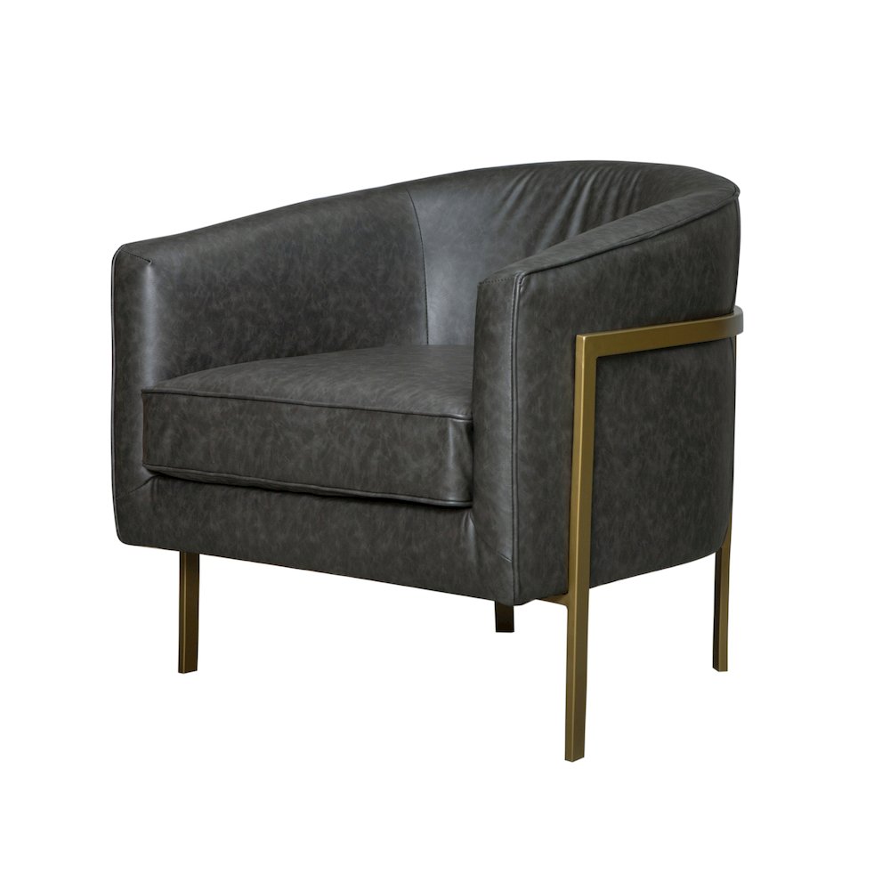 Harrod Faux Leather Accent Chair
