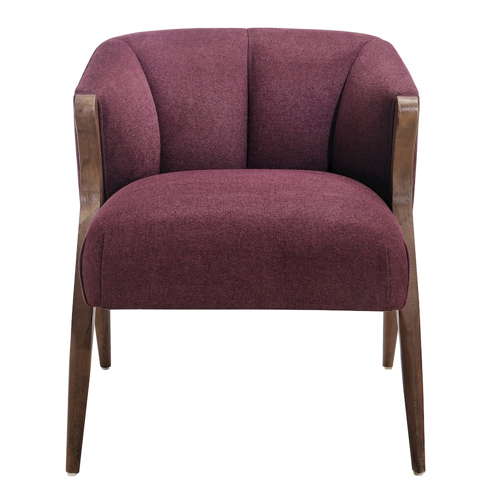 Florence Chenille Accent Chair Brown Legs