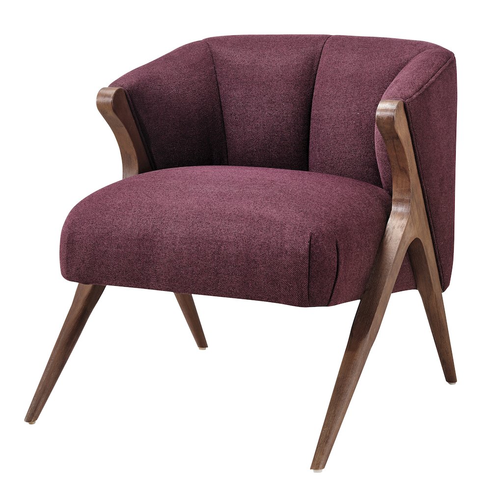 Florence Chenille Accent Chair Brown Legs