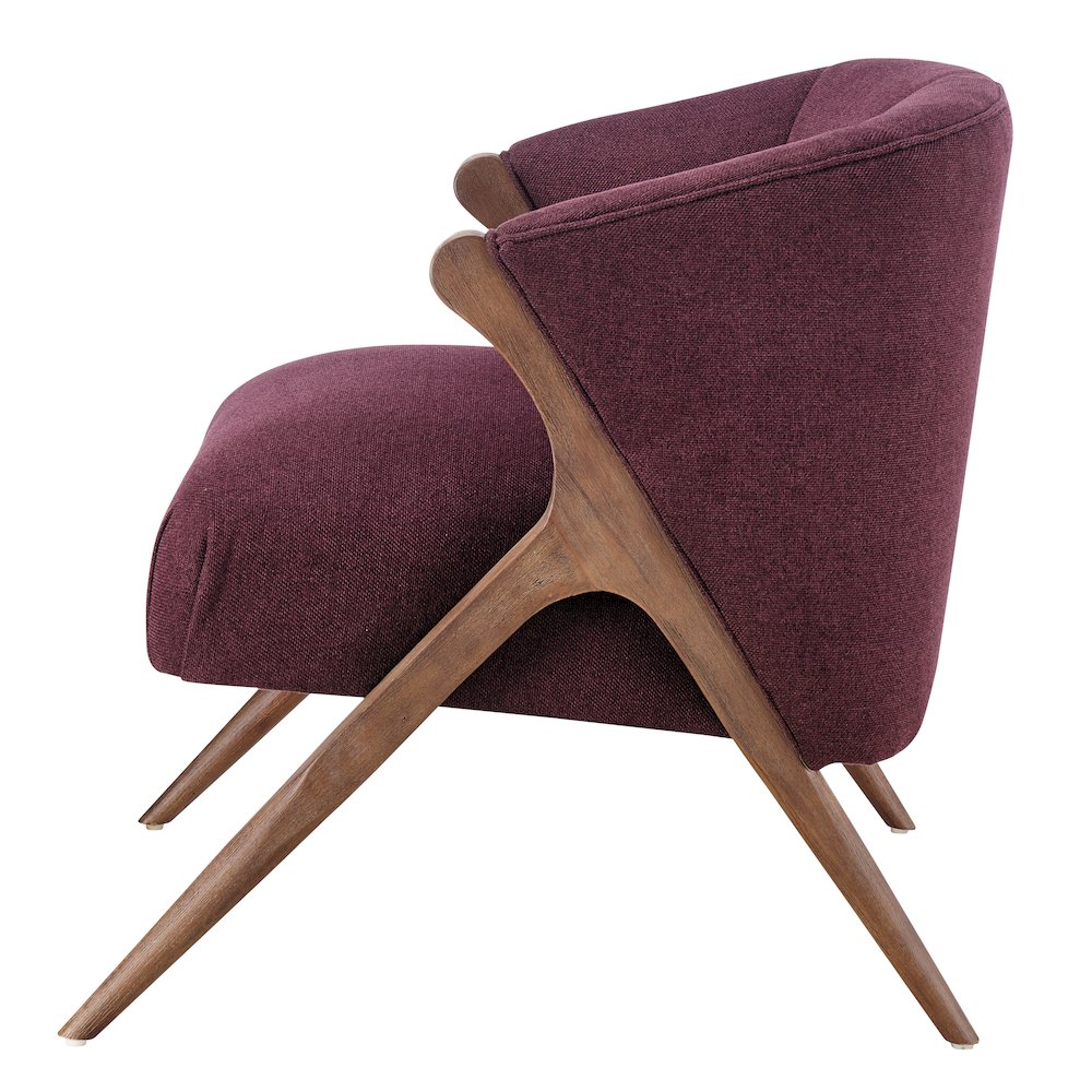 Florence Chenille Accent Chair Brown Legs