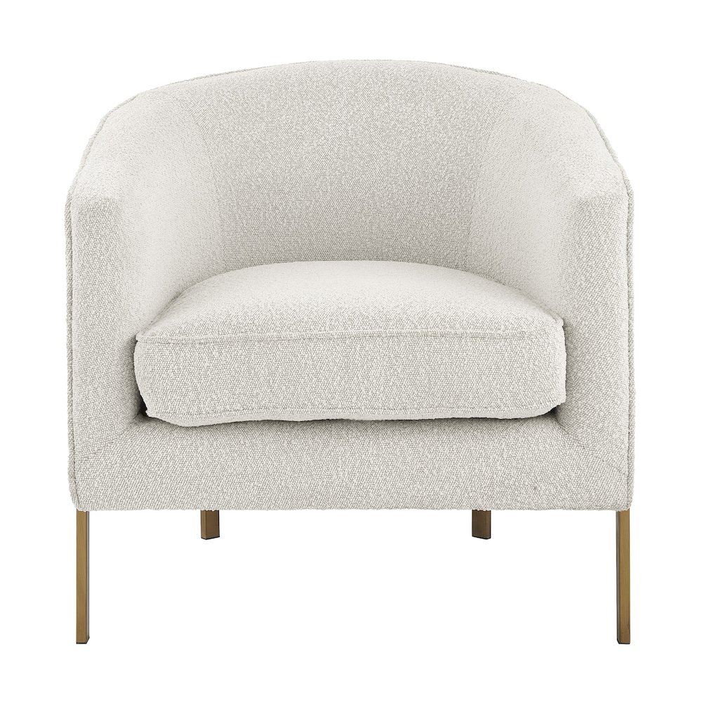 Harrod Boucle Accent Arm Chair Antique Gold Legs