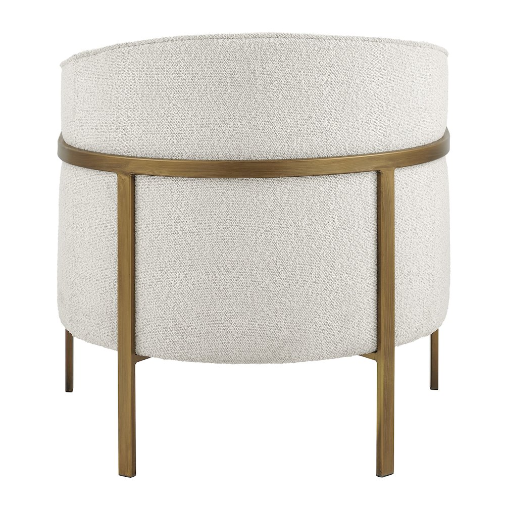 Harrod Boucle Accent Arm Chair Antique Gold Legs
