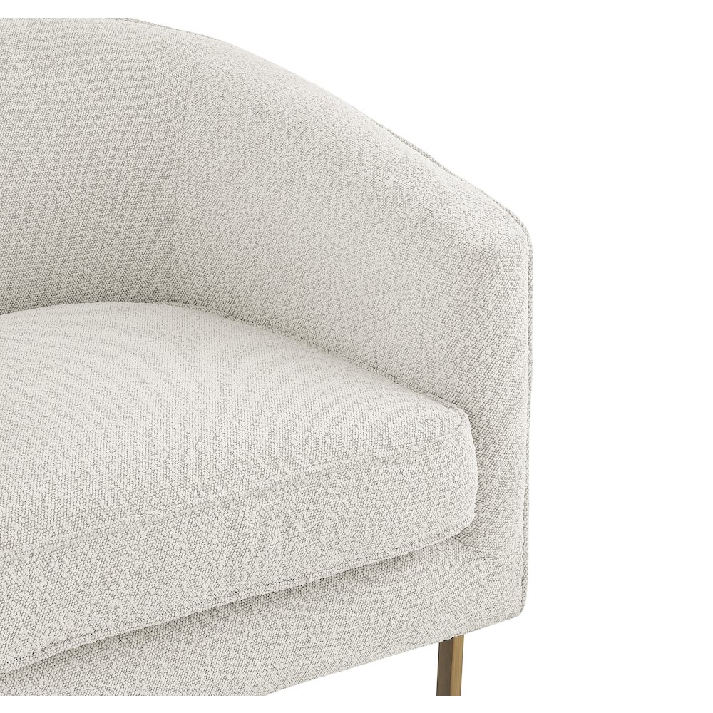 Harrod Boucle Accent Arm Chair Antique Gold Legs