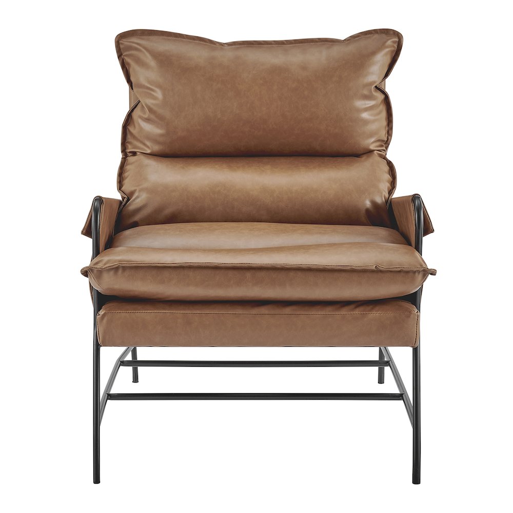 Thierry Faux Leather Accent Arm Chair