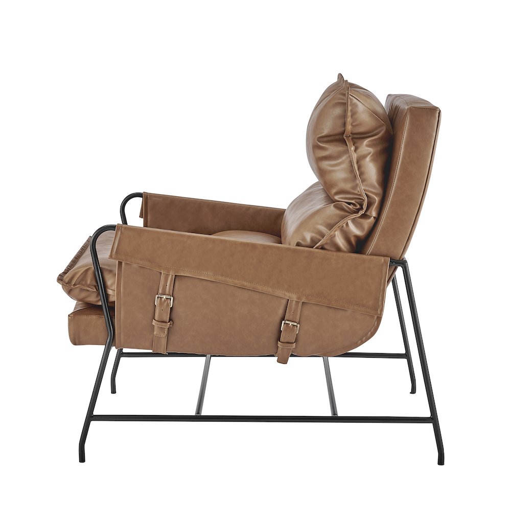 Thierry Faux Leather Accent Arm Chair