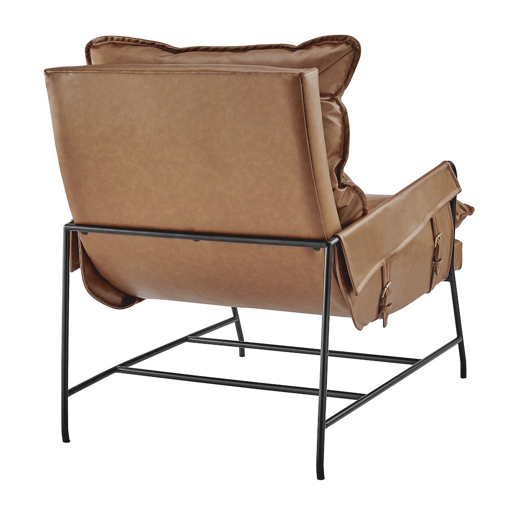 Thierry Faux Leather Accent Arm Chair