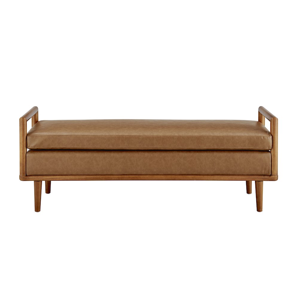 William Faux Leather Bench